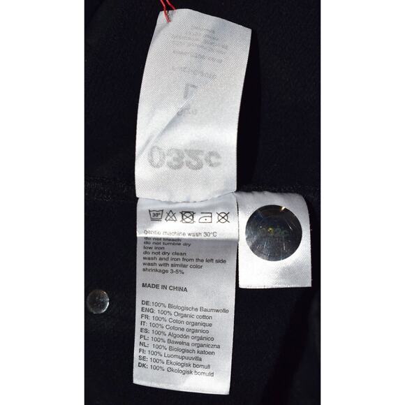 B8 NEW 032C Black Organic Cotton Straight Leg Paneled Track Pants Size L $385 - Picture 9 of 9